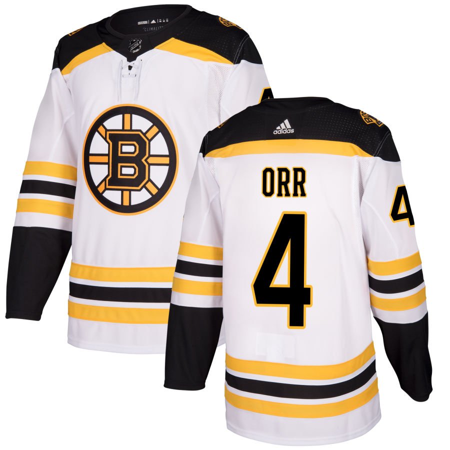 Boston Bruins #4 Bobby Orr White Away Jersey