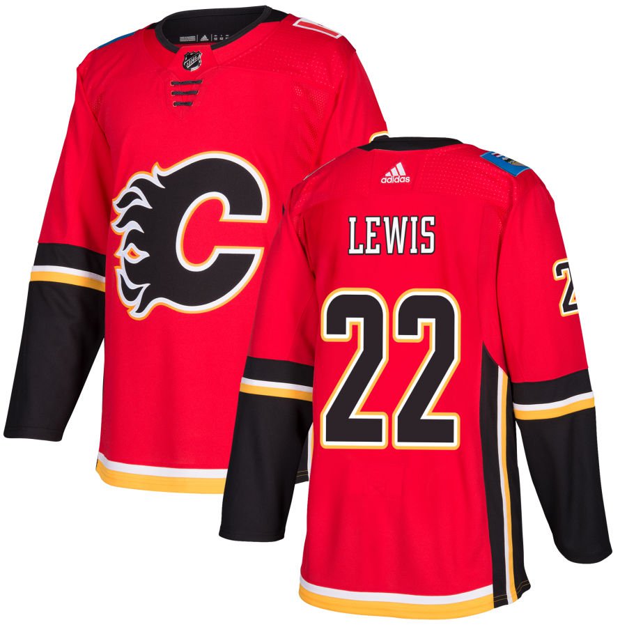 Calgary Flames #22 Trevor Lewis Red Home Authentic Jersey